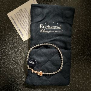 NWT Enchanted Disney Fine Jewelry Belle Rose Bracelet